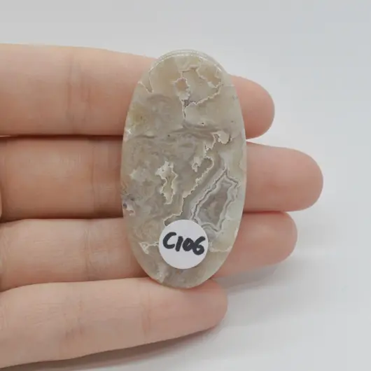 Cabochon Agat Crazy Lace 49x26x5mm C106, imagine 2
