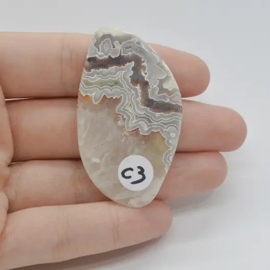 Cabochon Agat Crazy Lace 52x30x5mm C3, imagine 2
