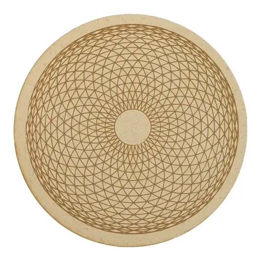 Grila pentru cristale, din lemn, 20cm - Torus Yantra (Ochiul Hipnotic)