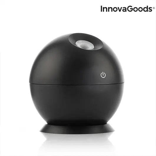 Mini difuzor ultrasonic InnovaGoods Negru, 130 ml, functie de umidificator, aroma difuzor, purificator aer, USB, imagine 8