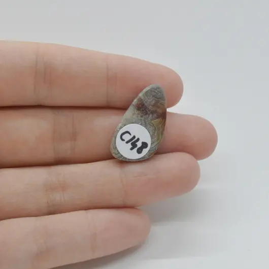 Cabochon Agat Crazy Lace 24x13x4mm C148, imagine 2