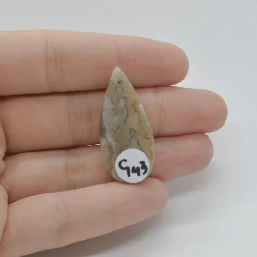 Cabochon Agat Crazy Lace 34x16x5mm C143, imagine 2