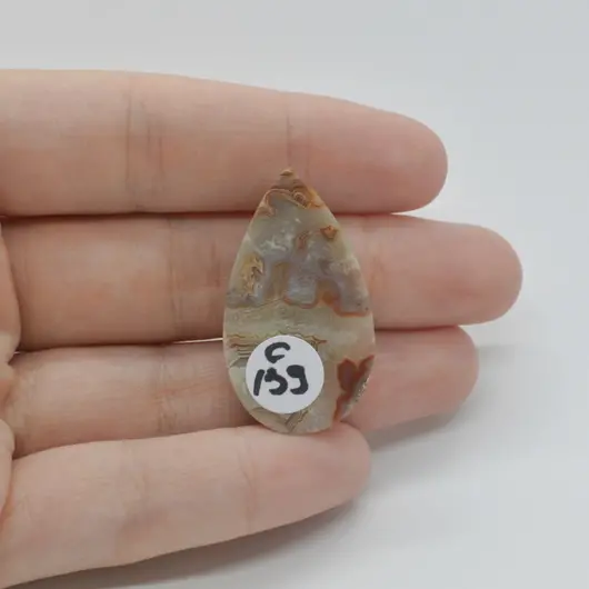 Cabochon Agat Crazy Lace 34x20x6mm C139, imagine 2
