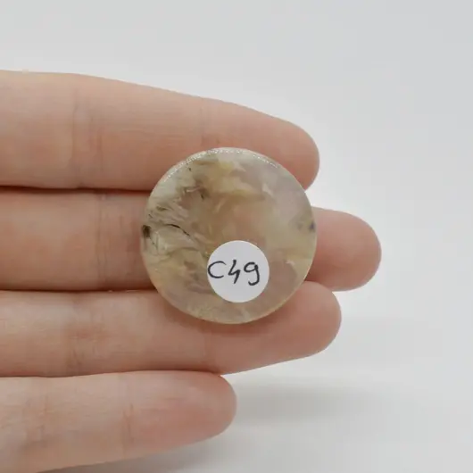 Cabochon Agat Dentritic 28x28x7mm C49, imagine 2