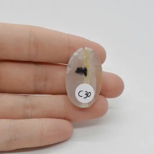 Cabochon Agat Dentritic 31x19x6mm C30, imagine 2