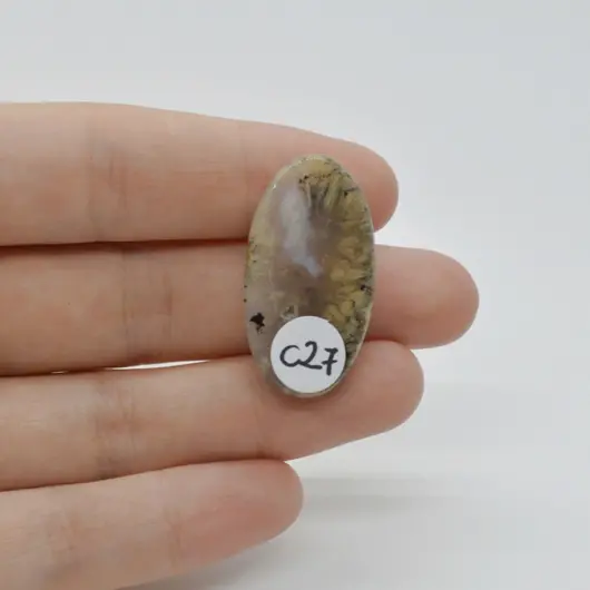 Cabochon Agat Dentritic 32x17x6mm C27, imagine 2