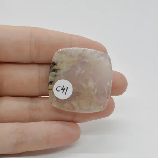 Cabochon Agat Dentritic 33x33x5mm C41, imagine 2