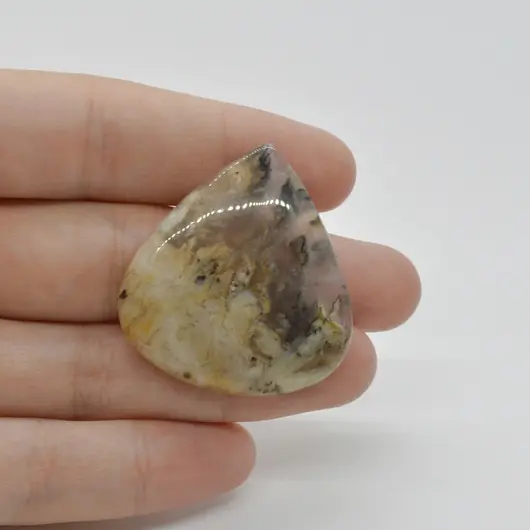 Cabochon Agat Dentritic 37x35x6mm C48