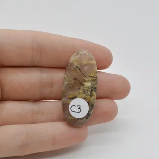 Cabochon Agat Dentritic 40x18x6mm C3, imagine 2