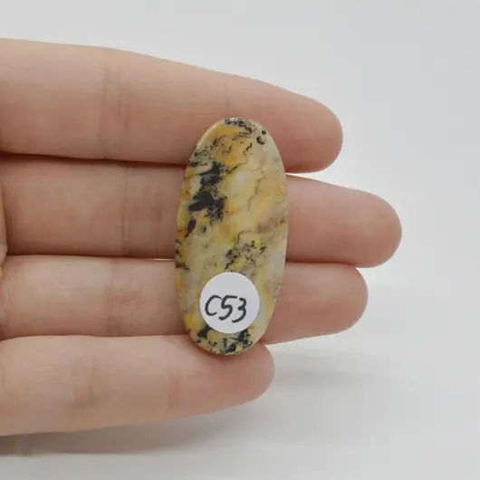 Cabochon Agat Dentritic 40x18x6mm C53, imagine 2