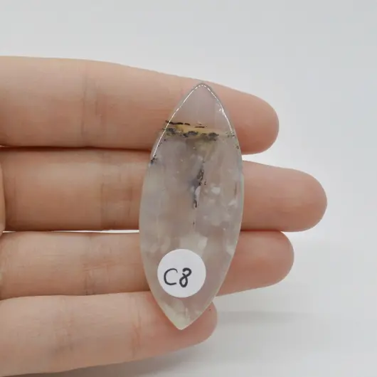 Cabochon Agat Dentritic 52x21x6mm C8, imagine 2