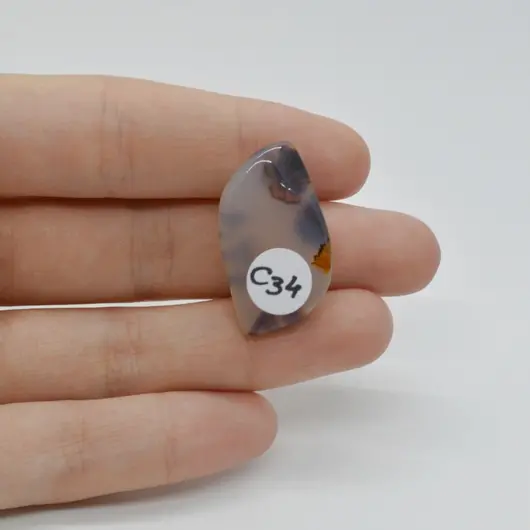 Cabochon Agat Montana 29x17x6mm C34, imagine 2