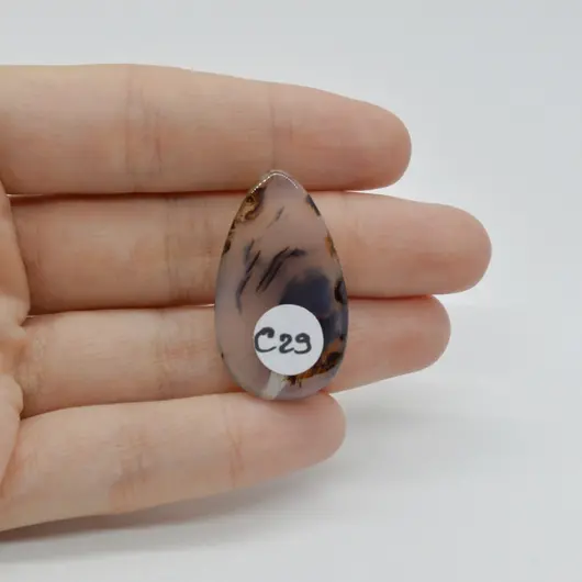 Cabochon Agat Montana 34x20x5mm C29, imagine 2