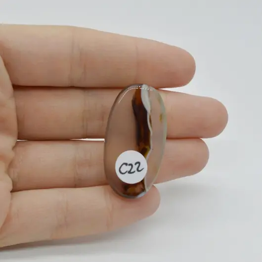 Cabochon Agat Montana 35x18x7mm C22, imagine 2