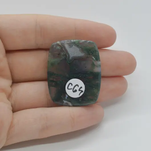 Cabochon Agat Moss 35x28x6mm C64, imagine 2