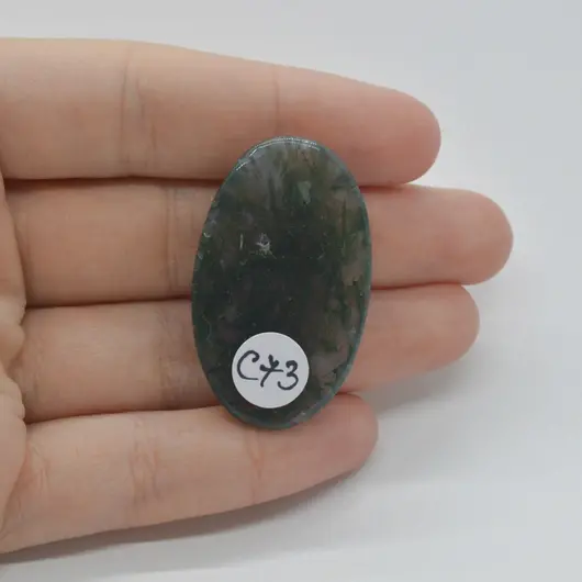 Cabochon Agat Moss 39x24x6mm C73, imagine 2