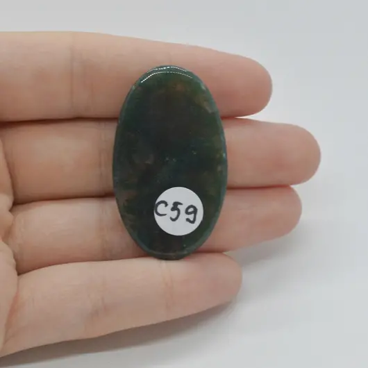 Cabochon Agat Moss 41x24x5mm C59, imagine 2