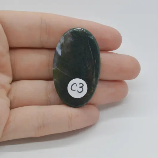 Cabochon Agat Moss 41x24x6mm C3, imagine 2