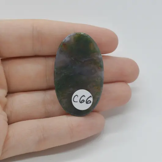 Cabochon Agat Moss 41x24x6mm C66, imagine 2