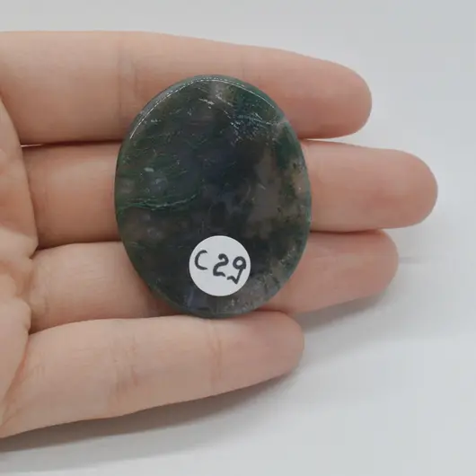 Cabochon Agat Moss 41x32x6mm C29, imagine 2