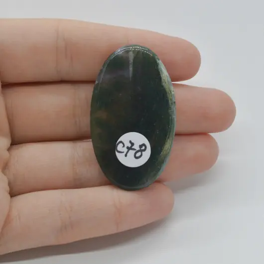 Cabochon Agat Moss 42x25x6mm C78, imagine 2