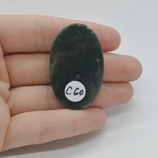 Cabochon Agat Moss 42x27x7mm C60, imagine 2