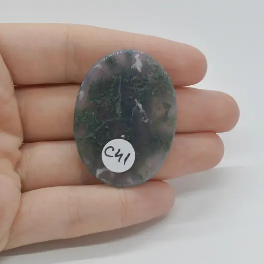 Cabochon Agat Moss 42x31x5mm C41, imagine 2