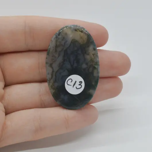 Cabochon Agat Moss 43x27x6mm C13, imagine 2