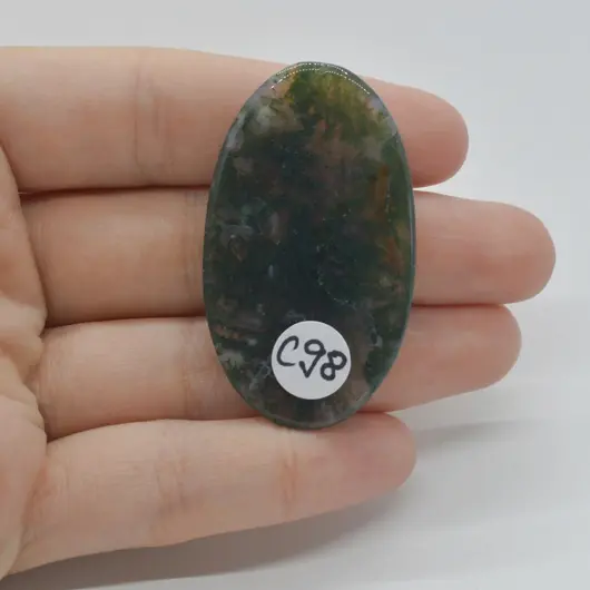 Cabochon Agat Moss 47x27x6mm C98, imagine 2