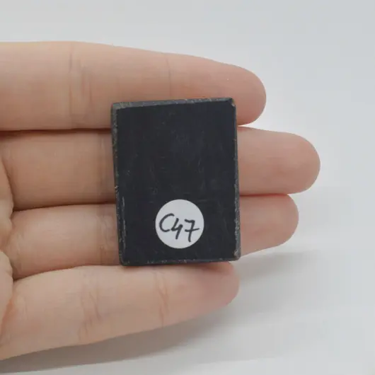 Cabochon Agat Negru Druzy 34x26x6mm C47, imagine 2