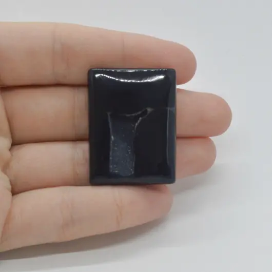 Cabochon Agat Negru Druzy 34x26x6mm C47