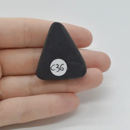 Cabochon Agat Negru Druzy 34x31x12mm C36, imagine 2