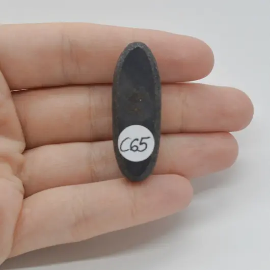 Cabochon Agat Negru Druzy 39x14x12mm C65, imagine 2
