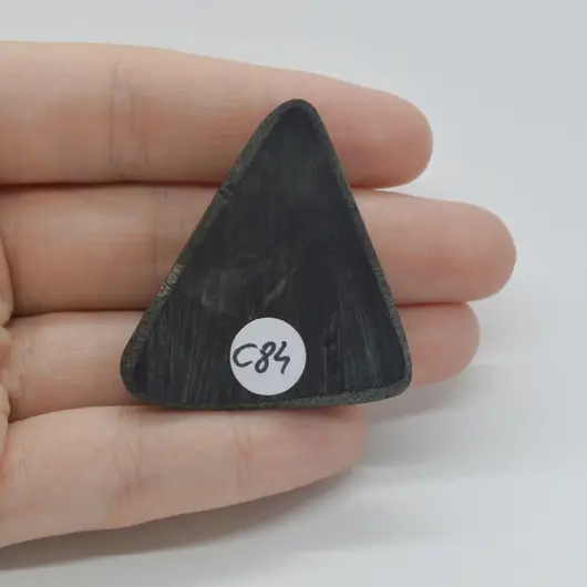Cabochon Agat Negru Druzy 40x38x7mm C84, imagine 2