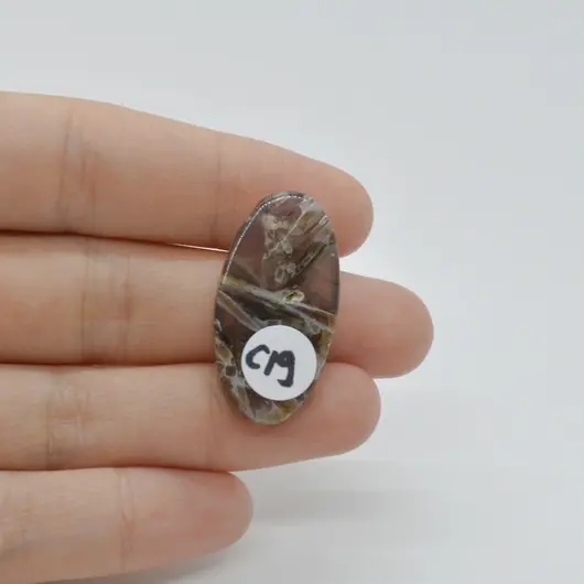 Cabochon Agat Turkish 31x16x5mm C19, imagine 2