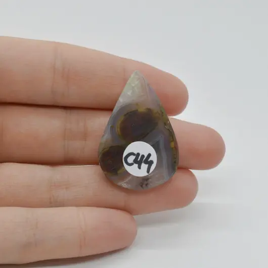 Cabochon Agat Turkish 34x24x5mm C44, imagine 2