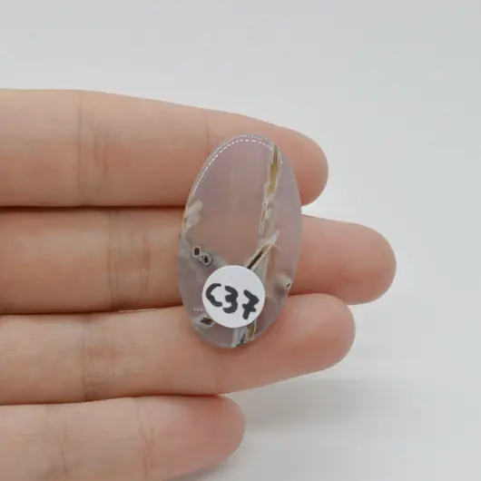 Cabochon Agat Turkish 35x20x4mm C37, imagine 2