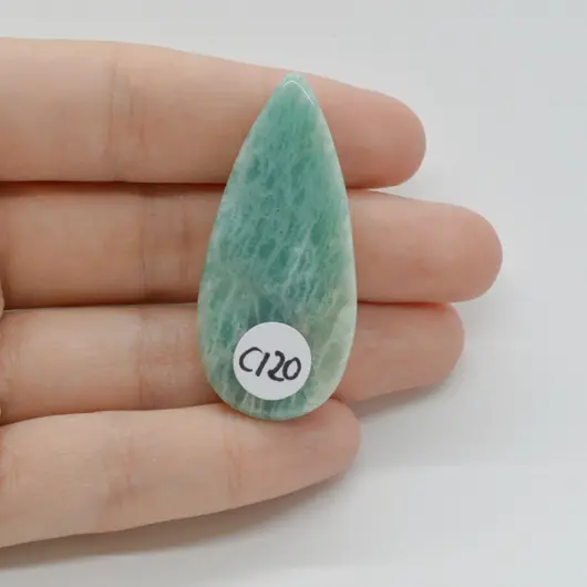 Cabochon Amazonit 45x21x7mm C120, imagine 2