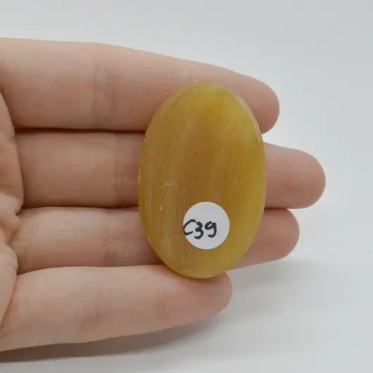 Cabochon Aragonit Galben 42x28x8mm C39, imagine 2