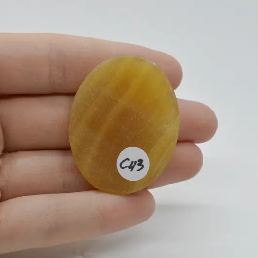 Cabochon Aragonit Galben 42x33x7mm C43, imagine 2