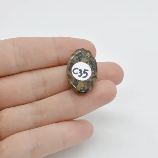 Cabochon Bronzit 25x16x6mm C35, imagine 2