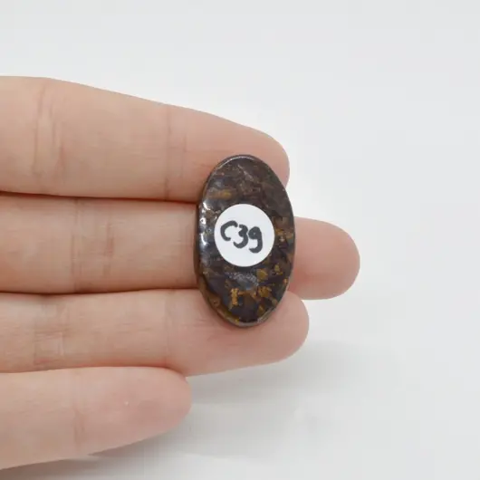 Cabochon Bronzit 28x17x6mm C39, imagine 2