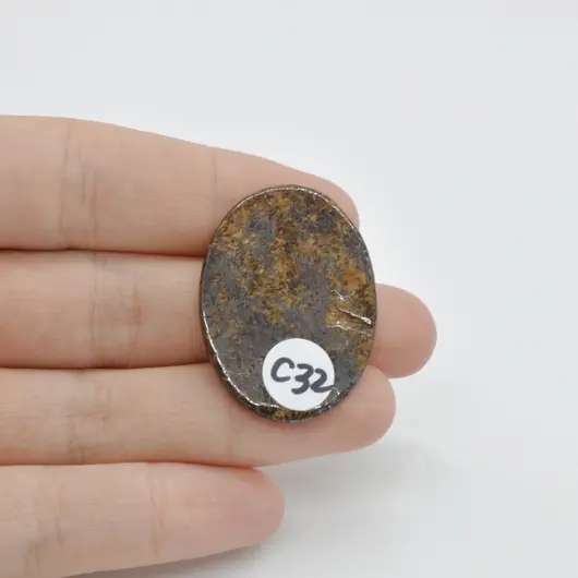 Cabochon Bronzit 34x25x3mm C32, imagine 2