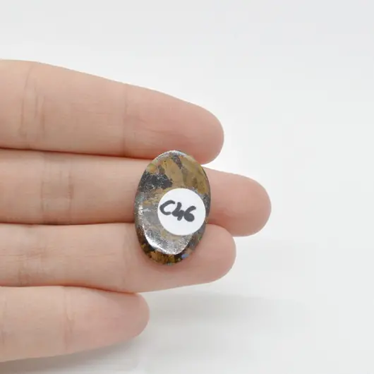 Cabochon Bronzit 24x16x4mm C46, imagine 2