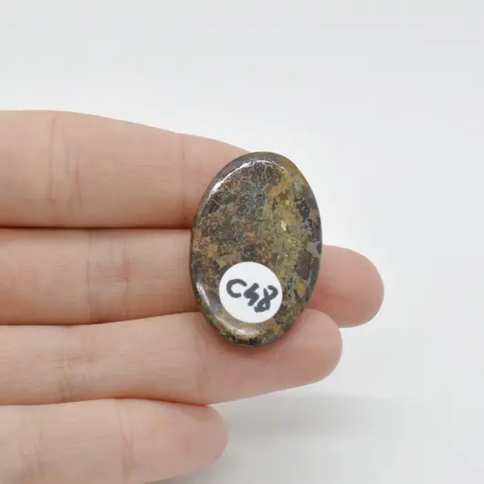 Cabochon Bronzit 33x21x7mm C48, imagine 2