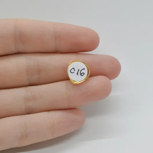 Cabochon Citrin 12x12x5mm C16, imagine 2