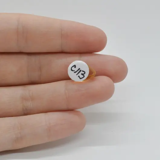 Cabochon Citrin 12x9x6mm C113, imagine 2