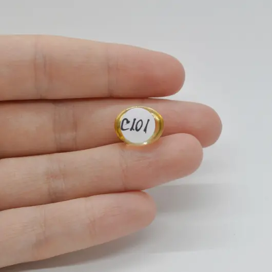 Cabochon Citrin 14x11x7mm C101, imagine 2