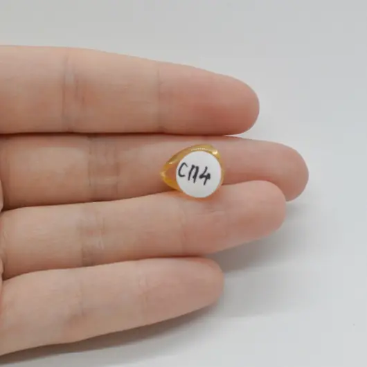 Cabochon Citrin 14x11x7mm C114, imagine 2