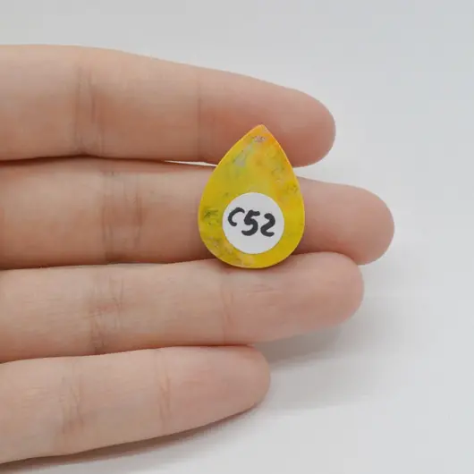 Cabochon Jasp Bumble Bee 23x17x4mm C52, imagine 2